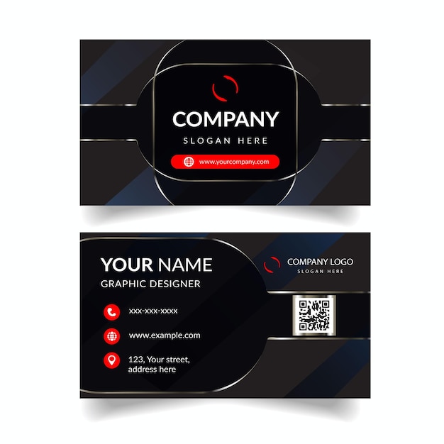 Modern Business Card Template in Black