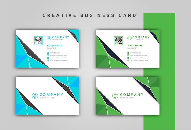 Vector modern business card template or business card