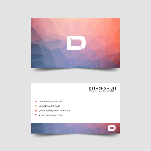 Vector modern business card template creative and clean