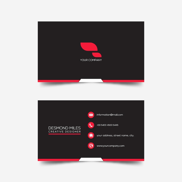 Modern business card template creative and clean