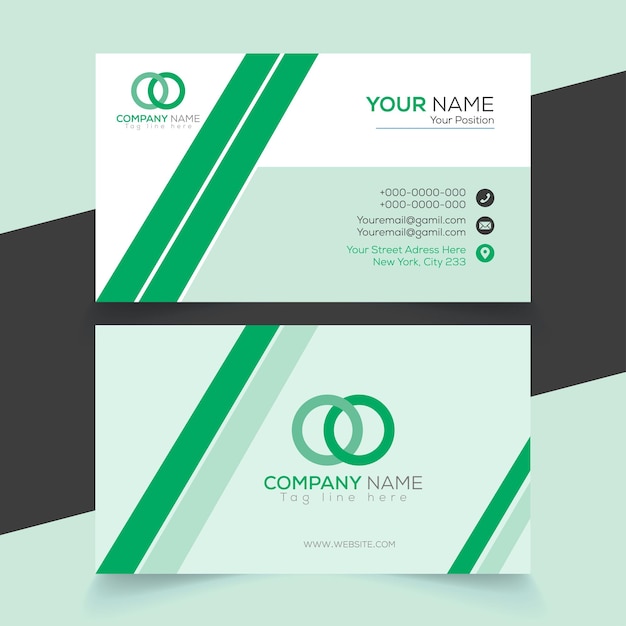 Modern business card template design free vector