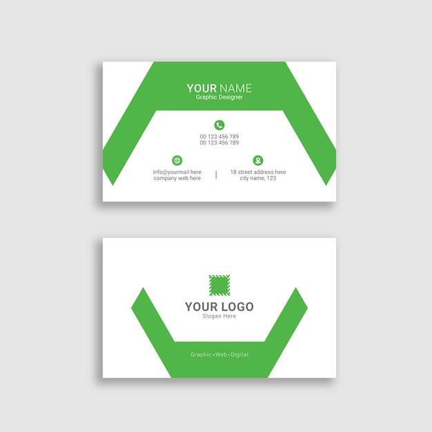 Modern business card template design premium vector