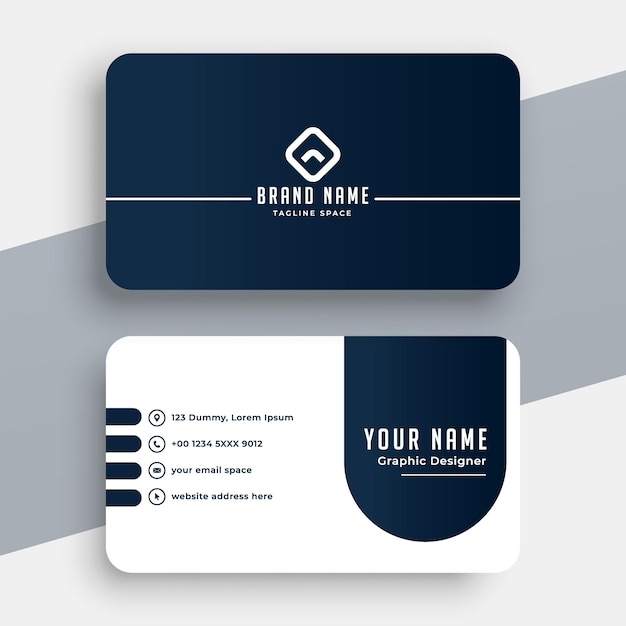 Modern business card template design with inspiration from the abstract contact card for company