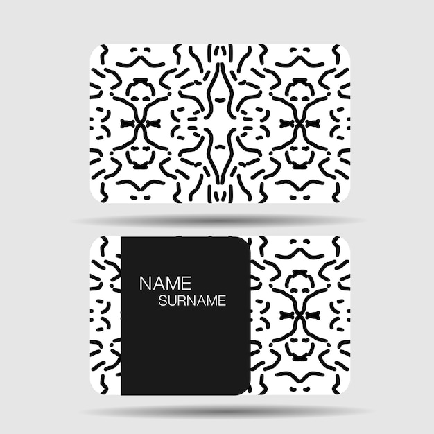 Vector modern business card template design with inspiration from the abstract on the gray background