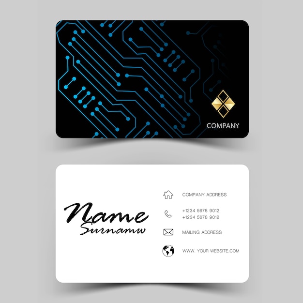 Vector modern business card template design