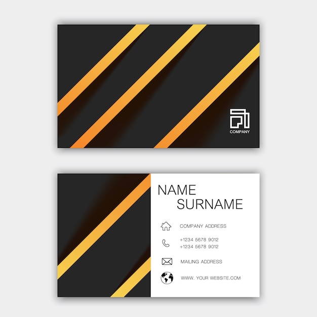 Modern business card template design.