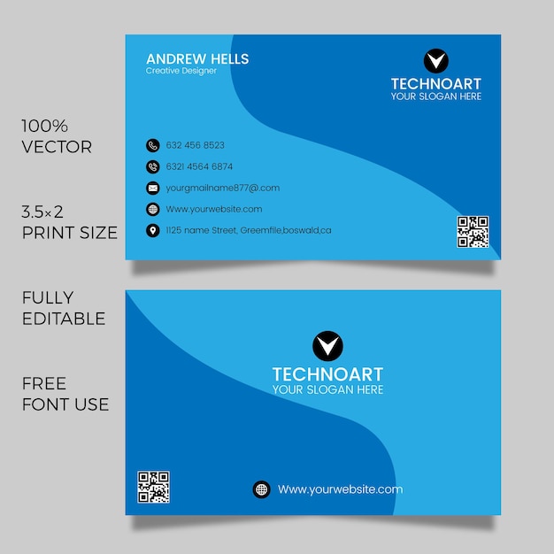 Modern business card template Design