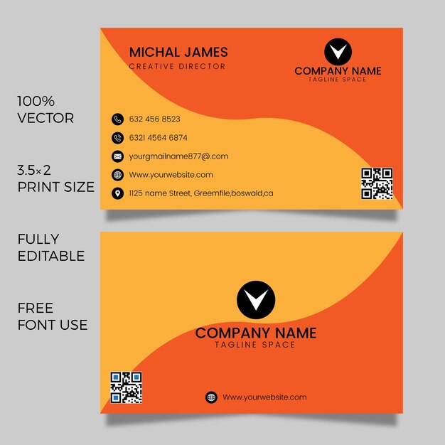 Modern business card template Design