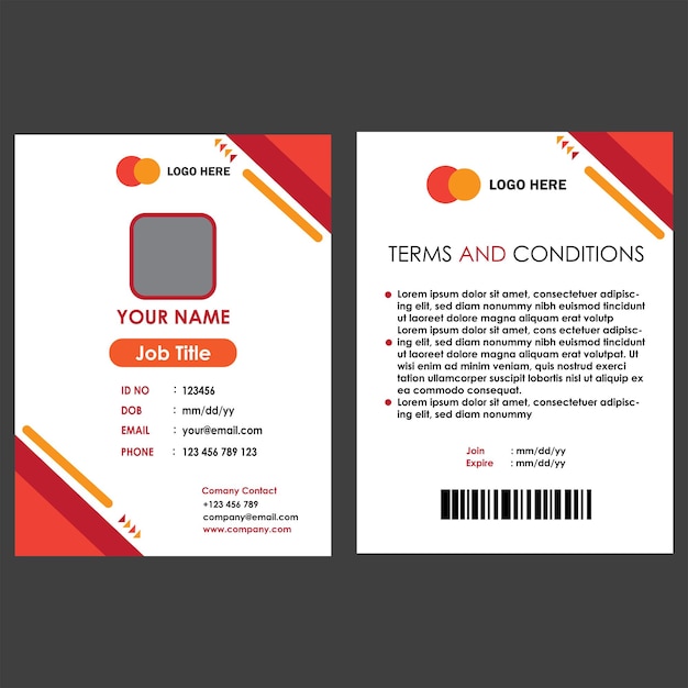 modern business card template design