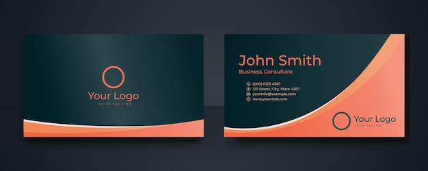 Modern business card template. Flat design vector abstract creative - Vector