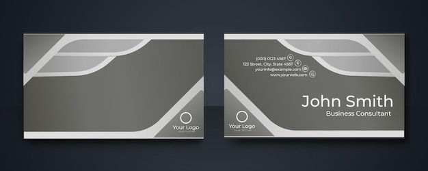 Modern business card template. Flat design vector abstract creative - Vector