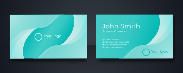 Vector modern business card template. flat design vector abstract creative - vector