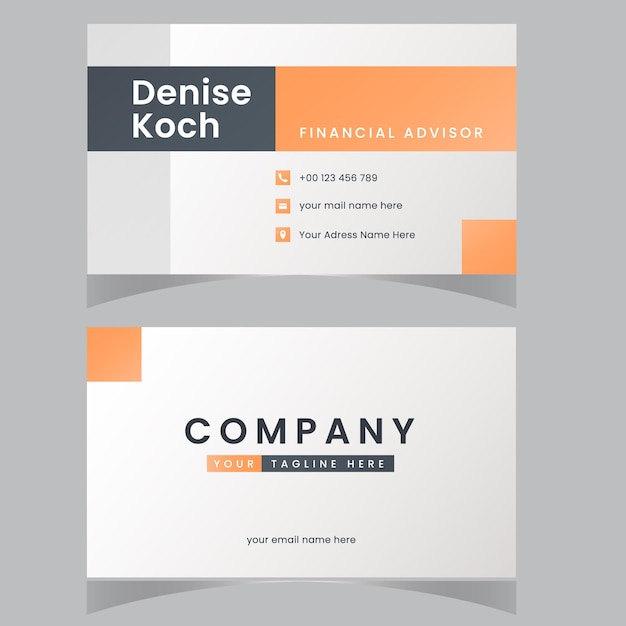 Modern business card template red black colors Flat design vector abstract creative Vector corporate