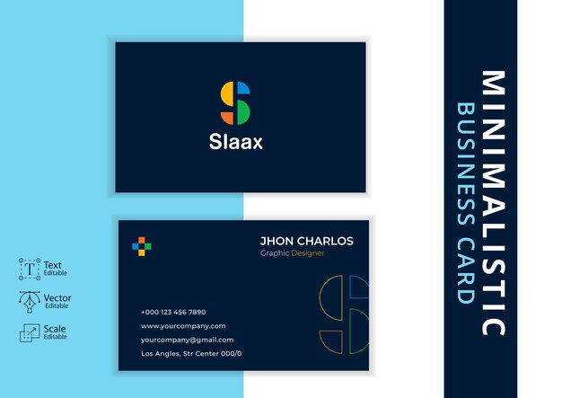 Vector modern business card template vector design