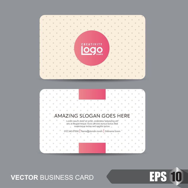 Modern business card template with abstract background