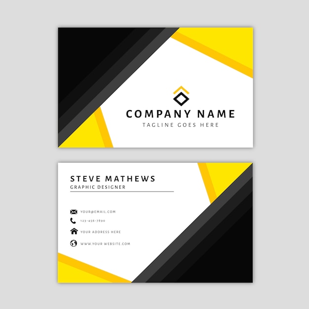 Modern Business Card Template with Abstract Design