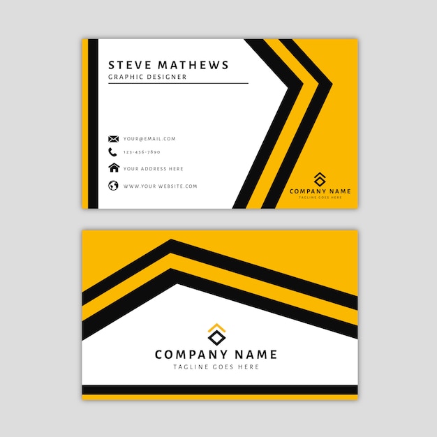 Modern Business Card Template with Abstract Design