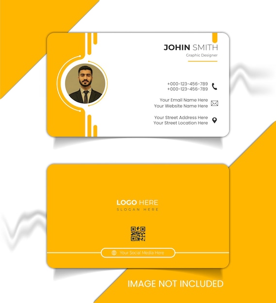 Modern business card template with a clean design