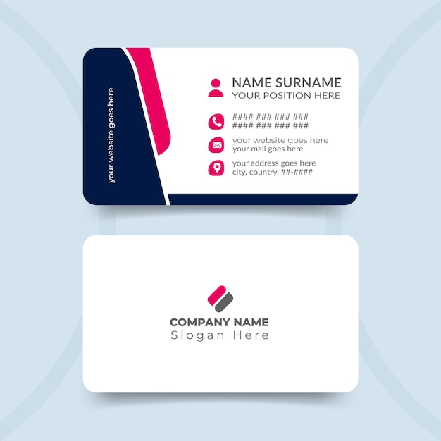 Modern business card template with double side