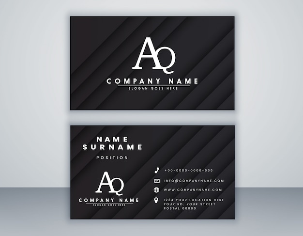 Vector modern business card template with elegant element composition design clean concept