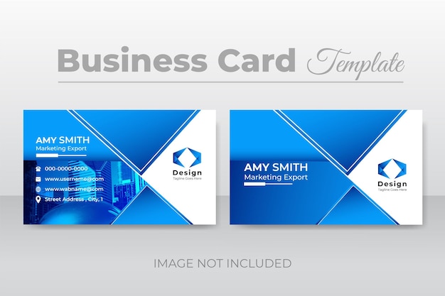 Vector modern business card template with photo and vector