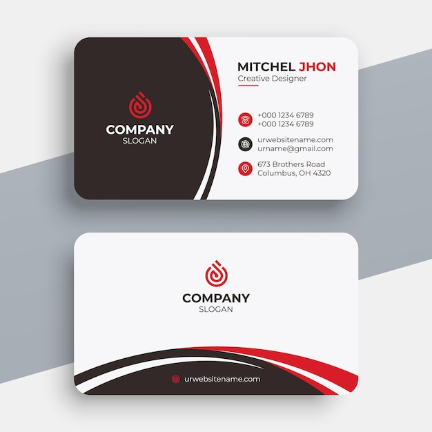 Modern business card template for your project