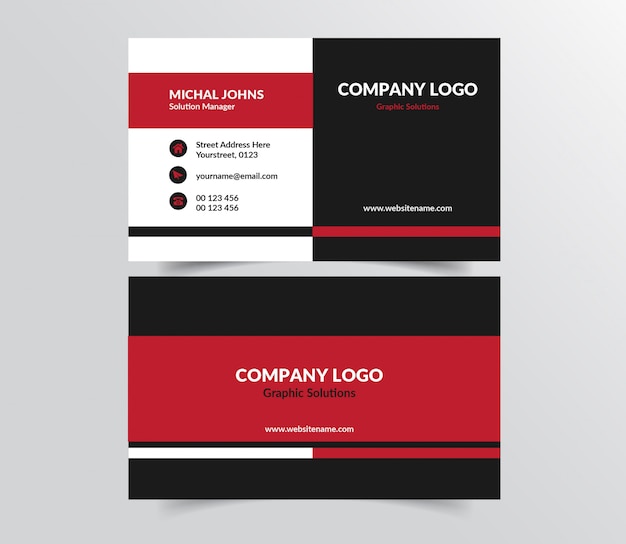 Vector modern business card template