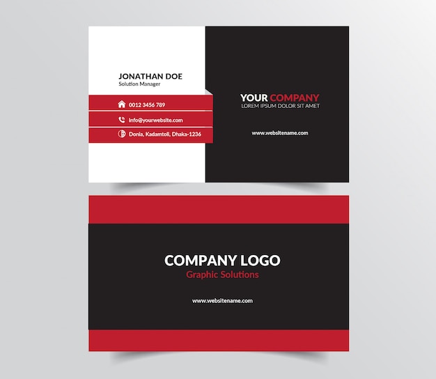 Vector modern business card template