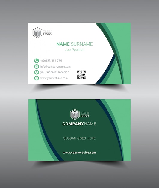 Modern business card template.