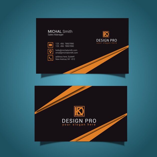 Vector modern business card template