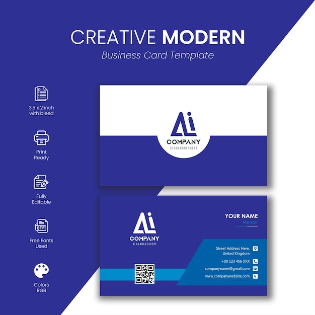 Modern business card template