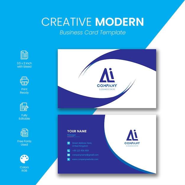 Modern business card template