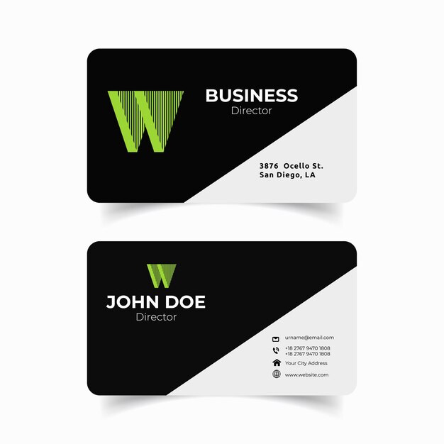 Vector modern business card template