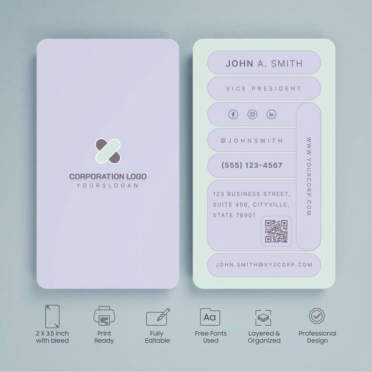 Vector modern business card vector template