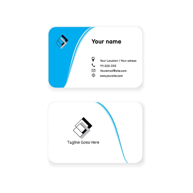 Vector modern business card or visiting card design template.