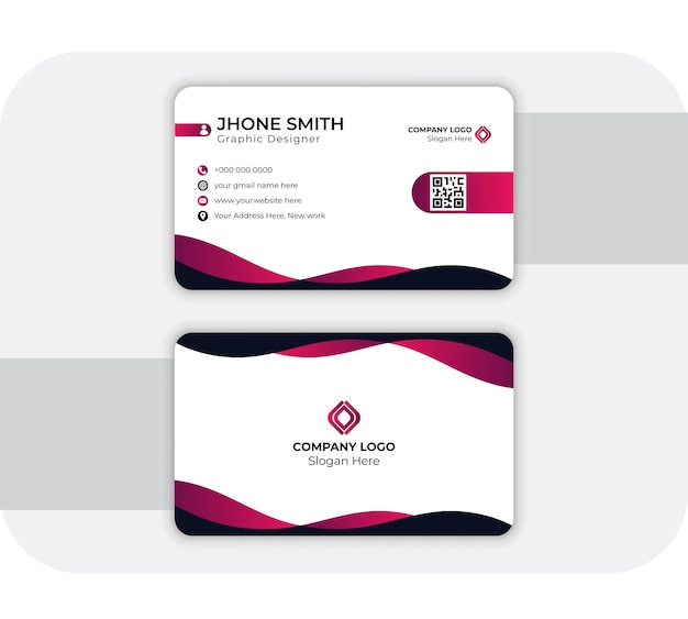 Vector modern business card or visiting card design