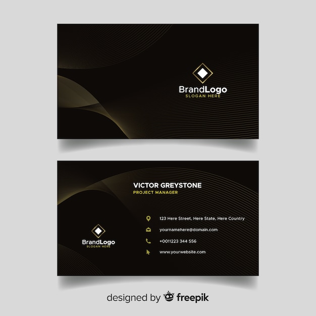 Vector modern business card with elegant style
