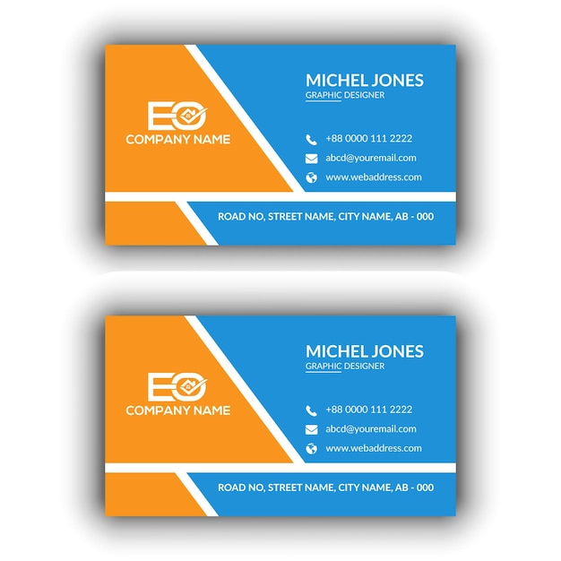 Modern Business Card with vector format.