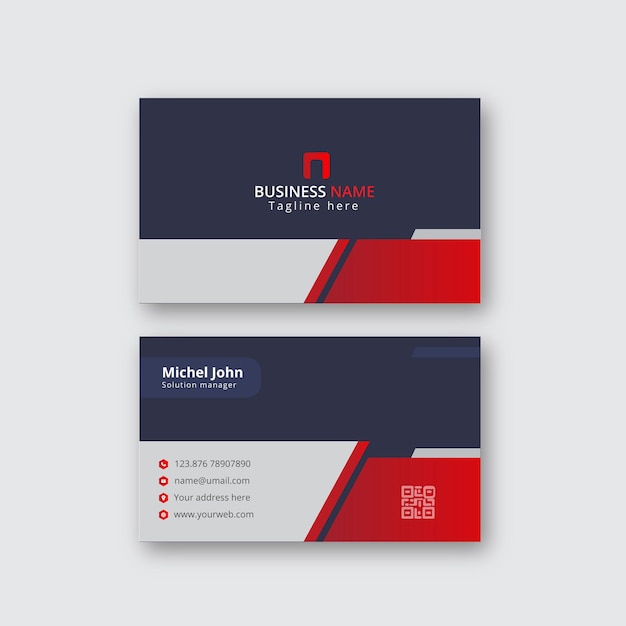 Modern business card with vector