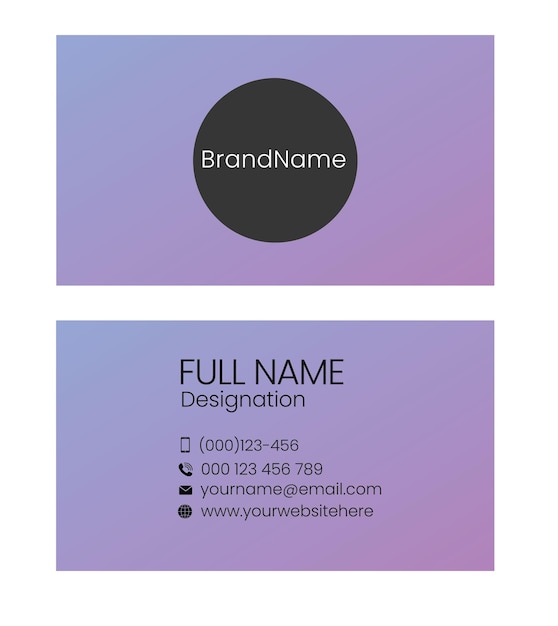 modern business card