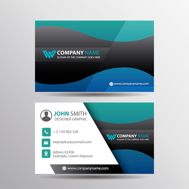 Vector modern business card