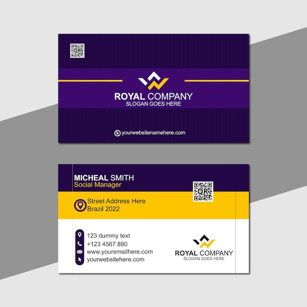 Vector modern business card