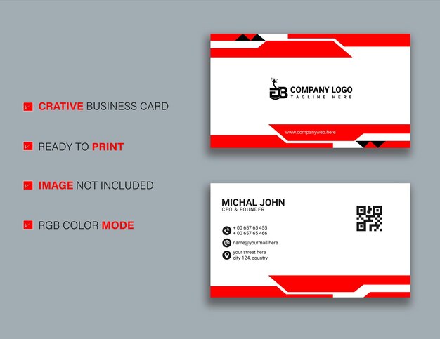 Vector modern business card