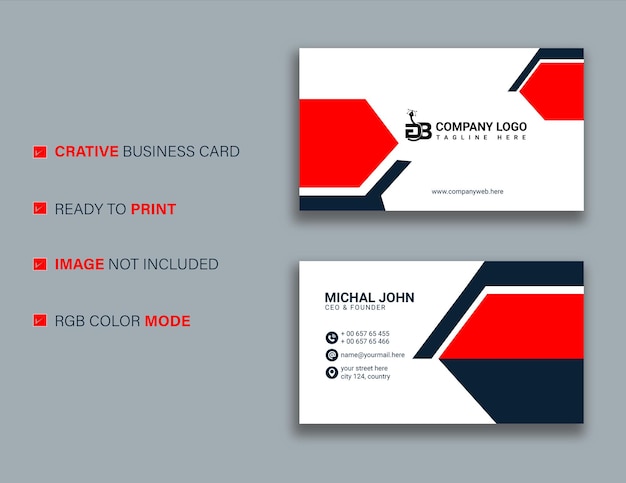 Vector modern business card