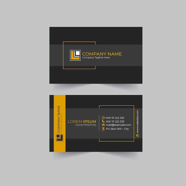 Modern Business Cards - Black and Golden