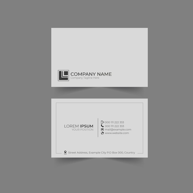 Modern Business Cards - Black and White Silver