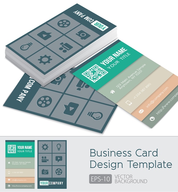 Vector modern business cards template