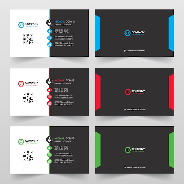 Vector modern business cards templates