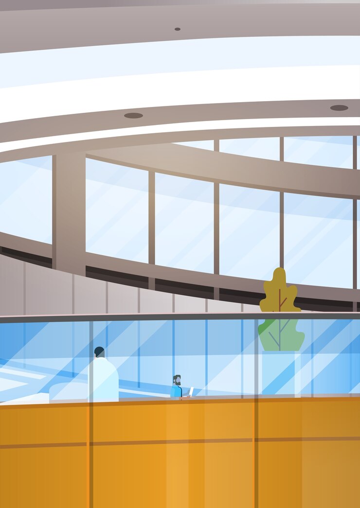 Vector modern business center office 