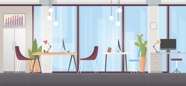modern business co-working workspace